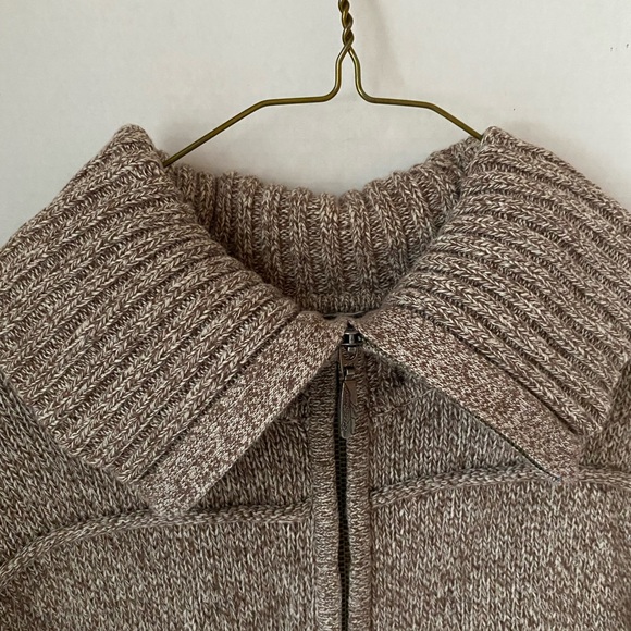 Eddie Bauer Zip-Up Sweater Brown Size XL - Picture 4 of 15